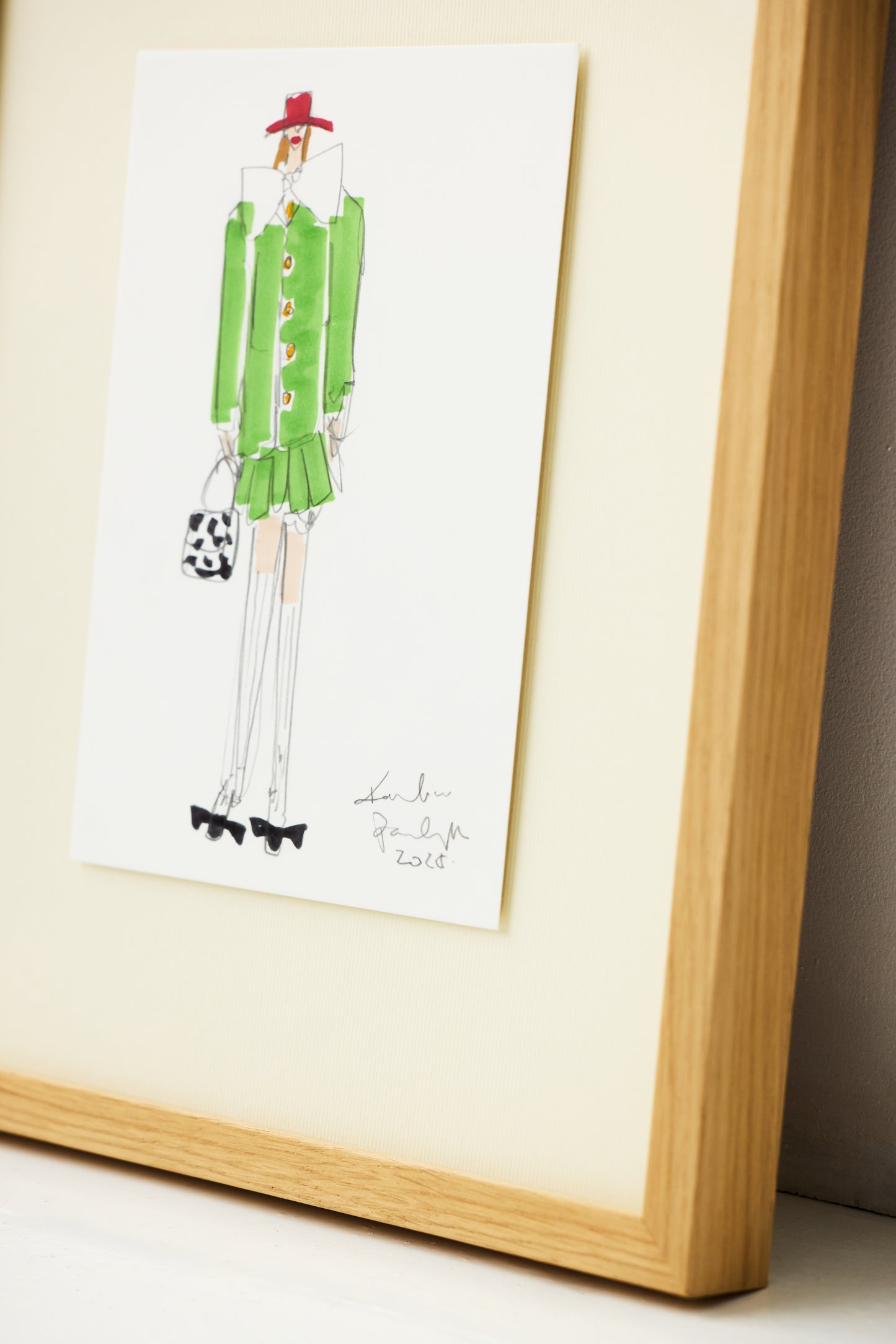 A Girl with a Red Hat- Fashion Illustration