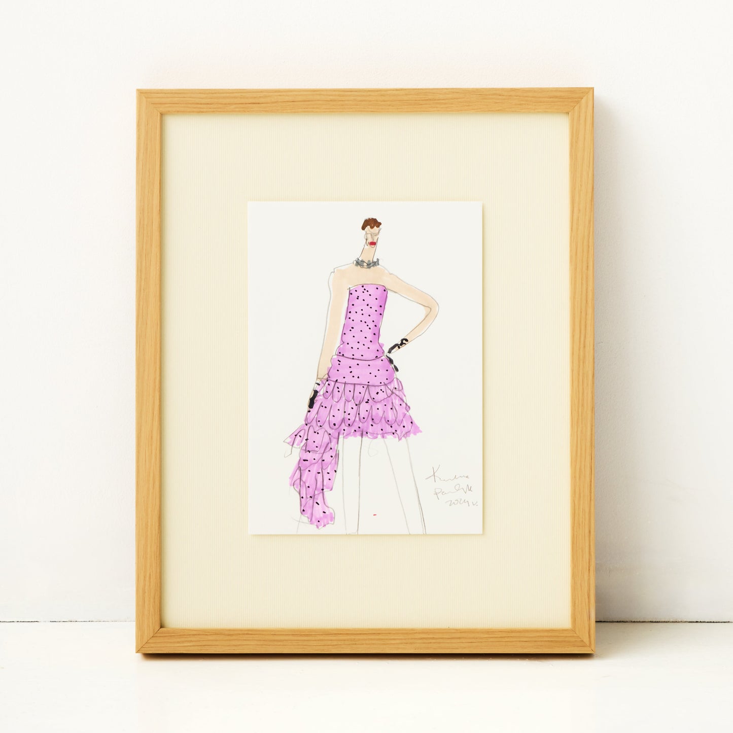 Purple Dress - Fashion Illustration