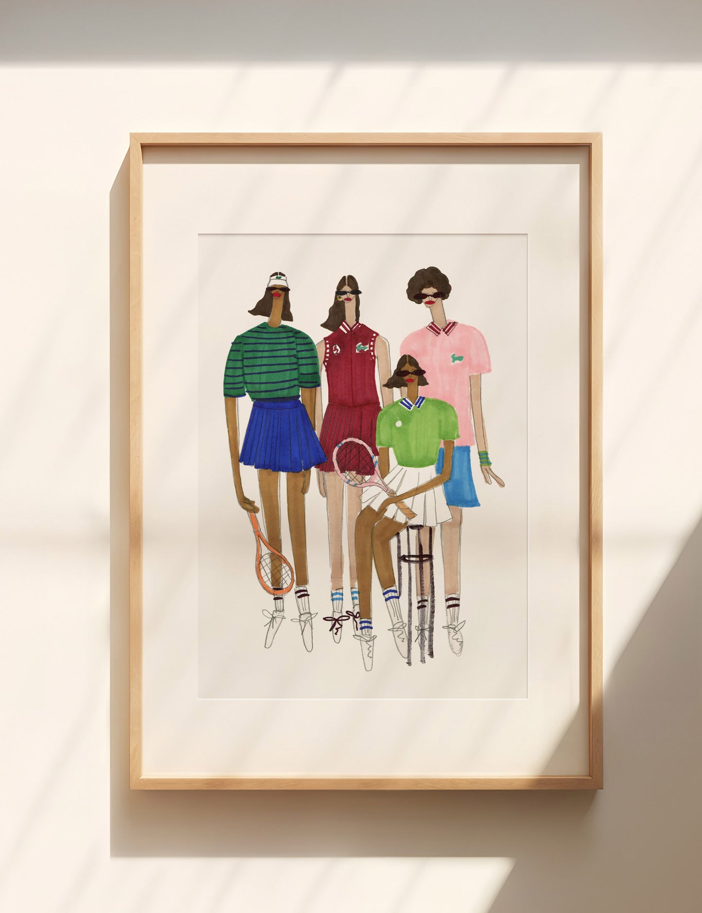 Tenisistki- Podpisany Wydruk Artystyczny (40 x 30)