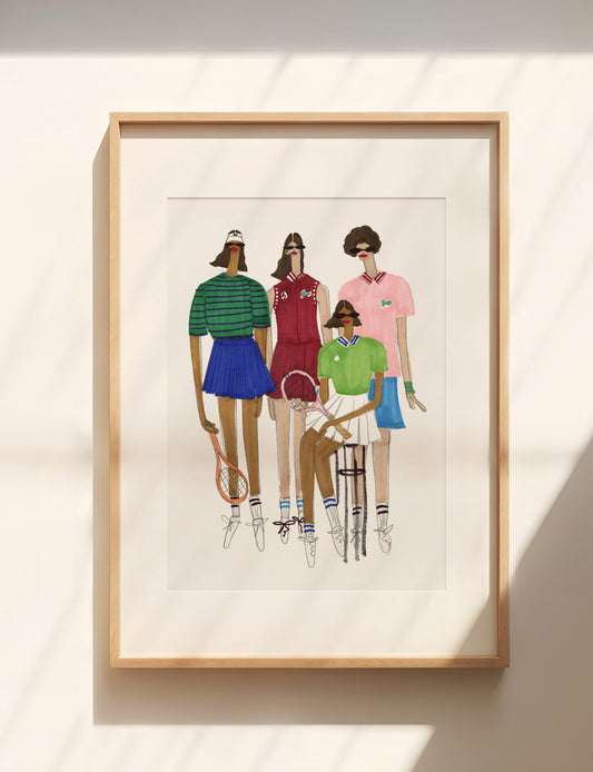 Tenisistki- Podpisany Wydruk Artystyczny (40 x 30)